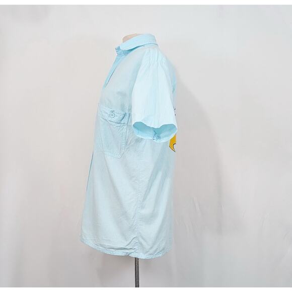 Vintage 90s Shirt Aqua Cancun Mexico Parrot Vacation Men's Size S Loritos - Picture 3 of 8